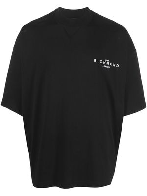 JOHN RICHMOND embroidered-logo cotton T-Shirt - Black