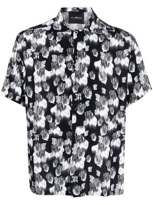 John Richmond floral-print short-sleeved shirt - Black