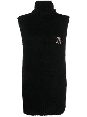 John Richmond gem-logo sleeveless jumper - Black