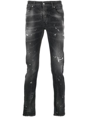 John Richmond Iggy distressed-finish skinny jeans - Black