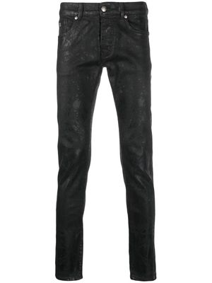 John Richmond Iggy metallic-effect skinny jeans - Black