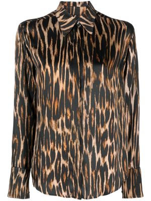John Richmond Irimo cheetah-print shirt - Brown