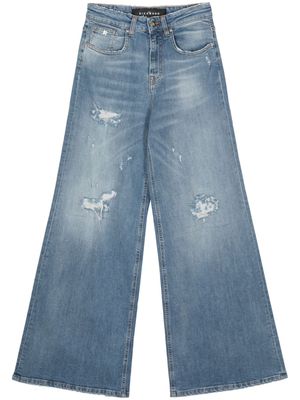 John Richmond Janis mid-rise wide-leg jeans - Blue