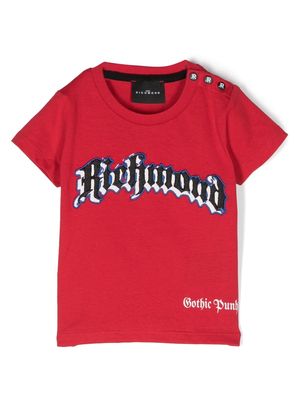 John Richmond Junior embroidered blackletter logo T-shirt
