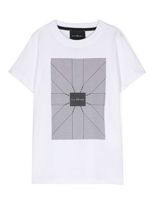 John Richmond Junior geometric-pattern print t-shirt - White