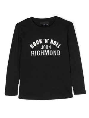 John Richmond Junior graphic-print embroidered T-Shirt - Black
