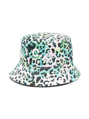 John Richmond Junior leopard-print cotton bucket hat - Pink