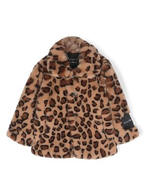 John Richmond Junior leopard-print faux-fur jacket - Neutrals