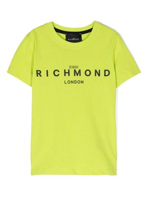 John Richmond Junior logo-appliqué cotton T-shirt - Green
