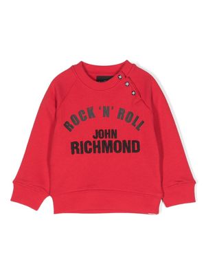 John Richmond Junior logo-embroidered crew-neck sweatshirt