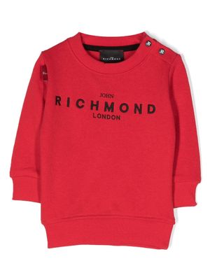 John Richmond Junior logo-embroidered long-sleeve sweatshirt