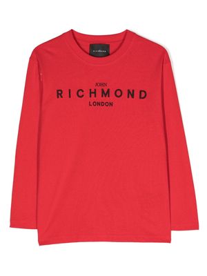 John Richmond Junior logo-embroidered long-sleeve T-shirt