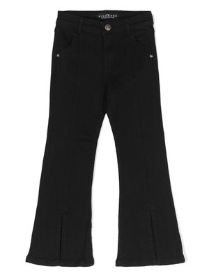John Richmond Junior logo-patch cotton blend trousers - Black
