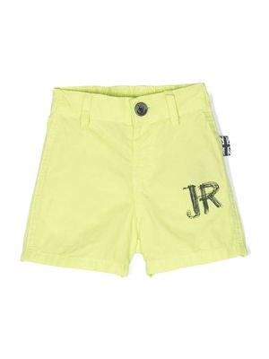 John Richmond Junior logo-print cotton shorts - Green