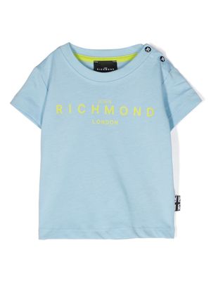 John Richmond Junior logo-print cotton T-shirt - Blue