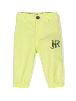 John Richmond Junior logo-print cotton trousers - Green