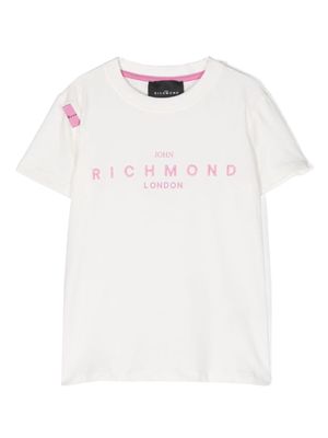 John Richmond Junior logo-print crew-neck T-shirt - White