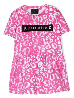John Richmond Junior logo-print short dress - Pink