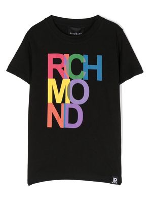 John Richmond Junior logo-print short-sleeve T-shirt - Black