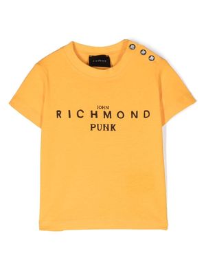 John Richmond Junior logo-print short-sleeve T-shirt - Yellow