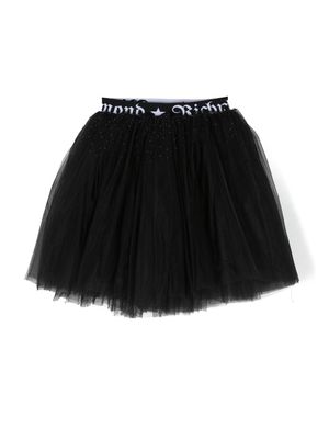John Richmond Junior logo-waist tutu skirt - Black