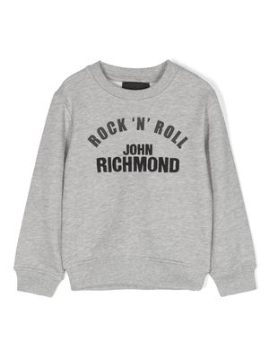 John Richmond Junior Ociuk logo-print sweatshirt - Grey