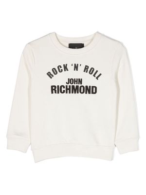 John Richmond Junior Ociuk logo-print sweatshirt - White