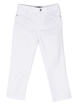 John Richmond Junior paint-splattered logo trousers - White