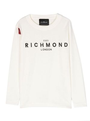 John Richmond Junior Rikigi logo-embroidery T-Shirt - White