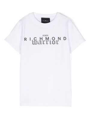John Richmond Junior stamped-detail cotton t-shirt - White