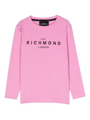John Richmond Junior Surne logo-embroidery sweatshirt - Pink