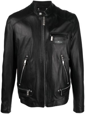 John Richmond leather biker jacket - Black