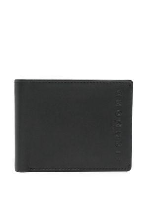 John Richmond logo-embossed leather wallet - Black