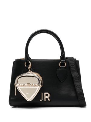 John Richmond logo-lettering heart-pendant tote bag - Black