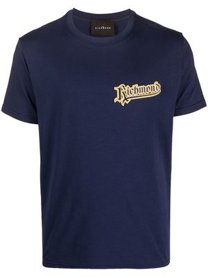 John Richmond logo-patch T-shirt - Blue