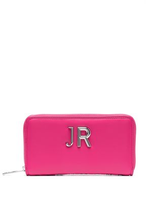 John Richmond logo-plaque leather wallet - Pink