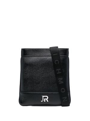 John Richmond logo-plaque messenger bag - Black