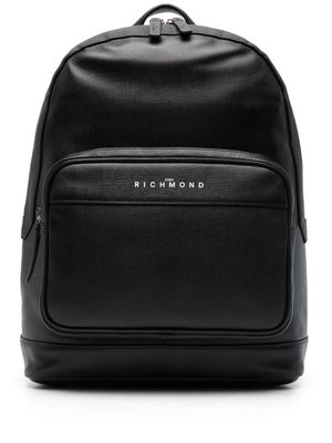 John Richmond logo-print backpack - Black