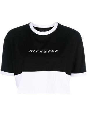 John Richmond logo-print cropped T-Shirt - Black