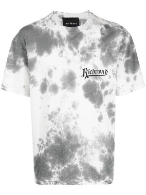 John Richmond logo tie-dye T-shirt - White