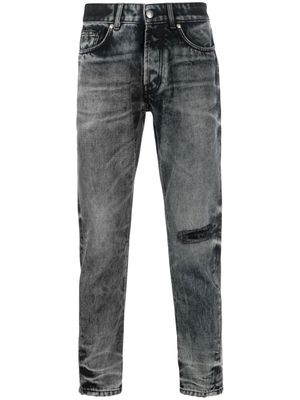 John Richmond Mick whiskering-effect tapered jeans - Blue