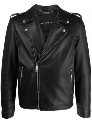 John Richmond Mililo leather biker jacket - Black