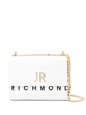 John Richmond monogram-plaque crossbody bag - White