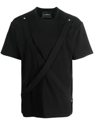 John Richmond panel-detail cotton T-shirt - Black