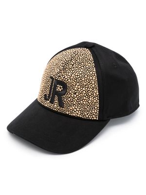 John Richmond rhinestone-embellished cotton cap - Black
