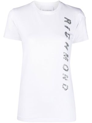 John Richmond sequin-logo crew neck T-shirt - White