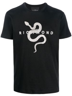 John Richmond snake logo-print T-shirt - Black