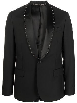 John Richmond spike-embellished single-breasted blazer - Black