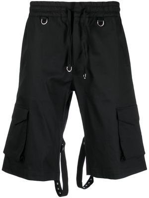 John Richmond stud-detailing drop-crotch shorts - Black