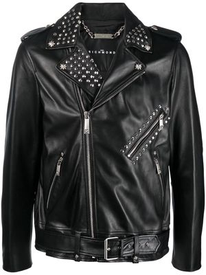 JOHN RICHMOND studded biker jacket - Black